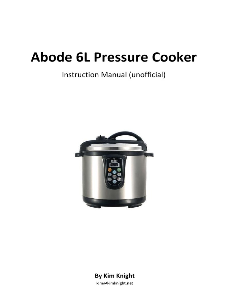 Abode 6L Pressure Cooker Manual Pressure Cooking Beef