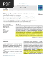 Cell Type-specific Adaptation of Cellular and Nuclear Volume in Micro-Engineered 3D Environments