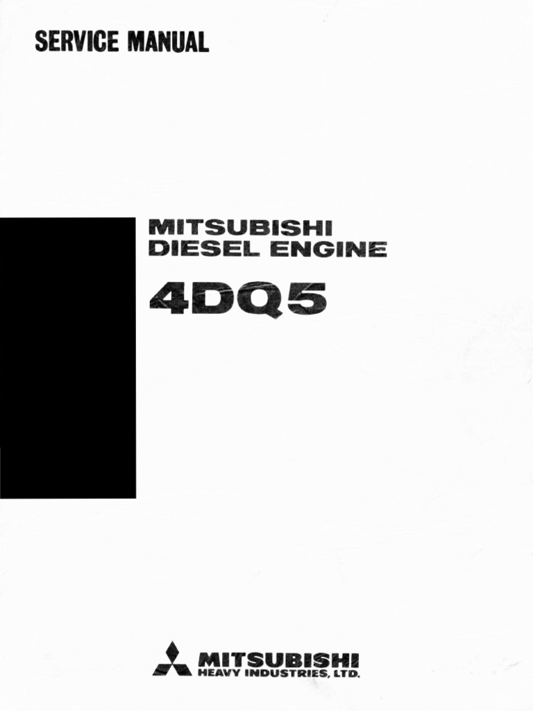 Mitsubishi 4DQ5 | PDF | Cylinder (Engine) | Piston