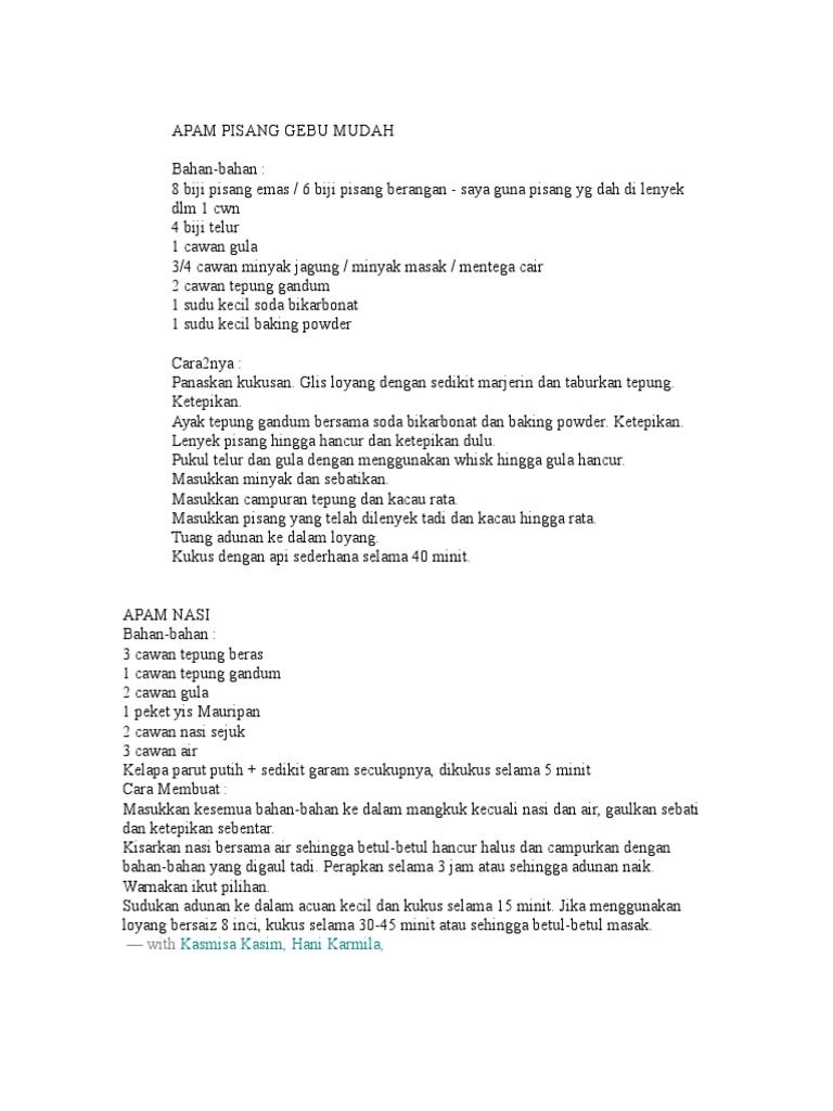 Apam Pisang Gebusss Mudah Pdf