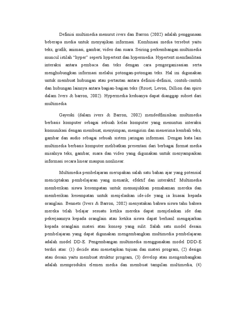 Model DDD-E dalam Multimedia Pembelajaran | PDF