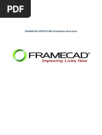 Framecad Structure Procedures Overview