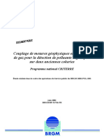 CRITERRE BRGM Couplage Géophysique & Analyse Gaz Pour Détection Polluants- 2002