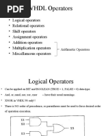 VHDL Operators