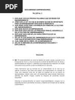 Taller No. 2 Descubriendo Emprendedores