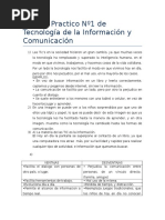 Trabajo Practico Nº1 de Tecnología de La Información y Comunicación