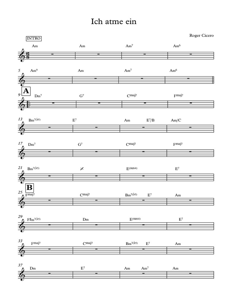 Songtext Roger Cicero Ich Atme Ein