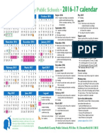 Chesterfield County Public Schools School Year Calendar 2016-2017