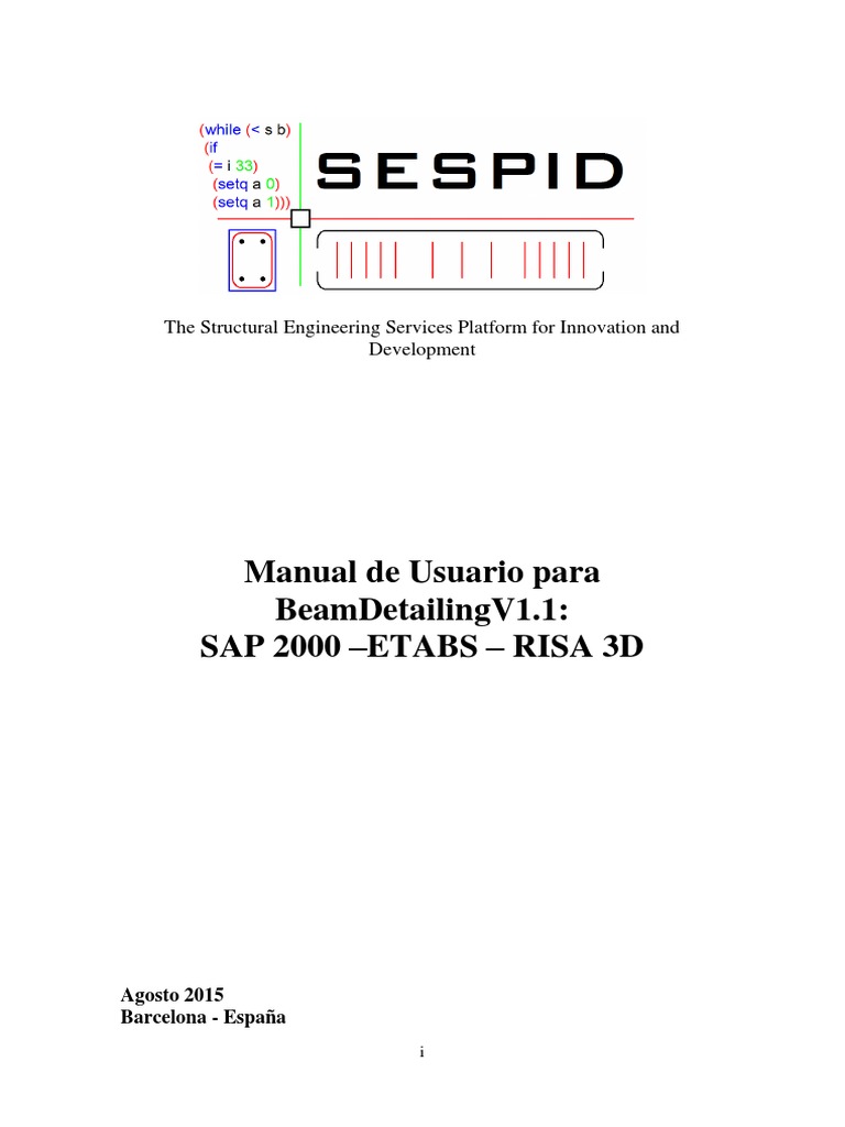 Beam Detailing V1.1 User Manual Spanish | PDF | Básico | Software