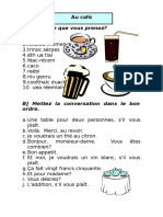 Au Cafe Worksheet Drinks