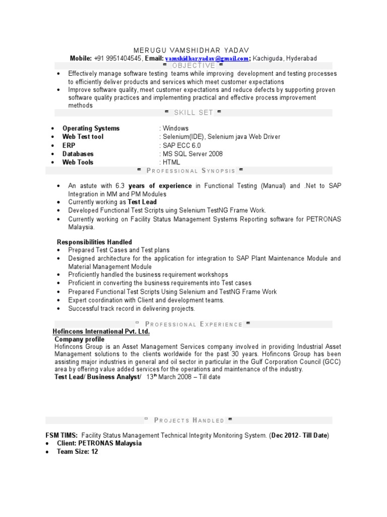 Software Testing & SAP Integration Expert | PDF | Selenium (Software ...