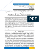 Analysis of Geostatistical and Deterministic Techniques in the Spatial Variation of Groundwater Depth in the North-western Part of Bangladesh