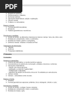 Conteúdos Recuperação Paralela - Matemática