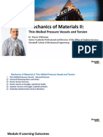 Mechanics of Materials II:: Thin-Walled Pressure Vessels and Torsion