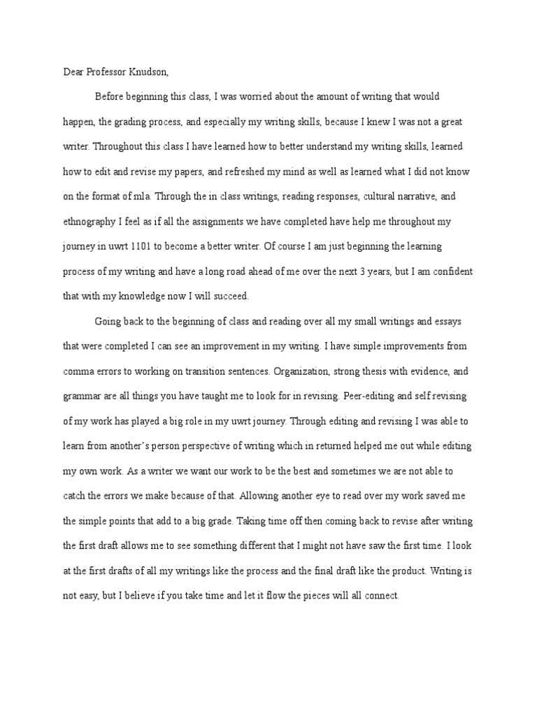 dear professor knudson | Essays | Ethnography