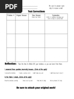 Test Corrections Template | PDF