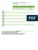 Tabla de Evaluacion