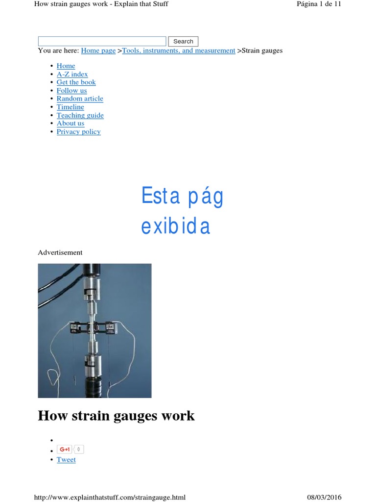 Understanding Strain Gauges Explained | PDF | Deformation (Engineering ...