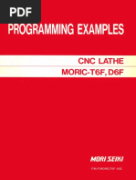 Mori Seiki Programming Examples CNC Lathe Moric-T6F, D6F (FM-FMORICT6F-A0E)