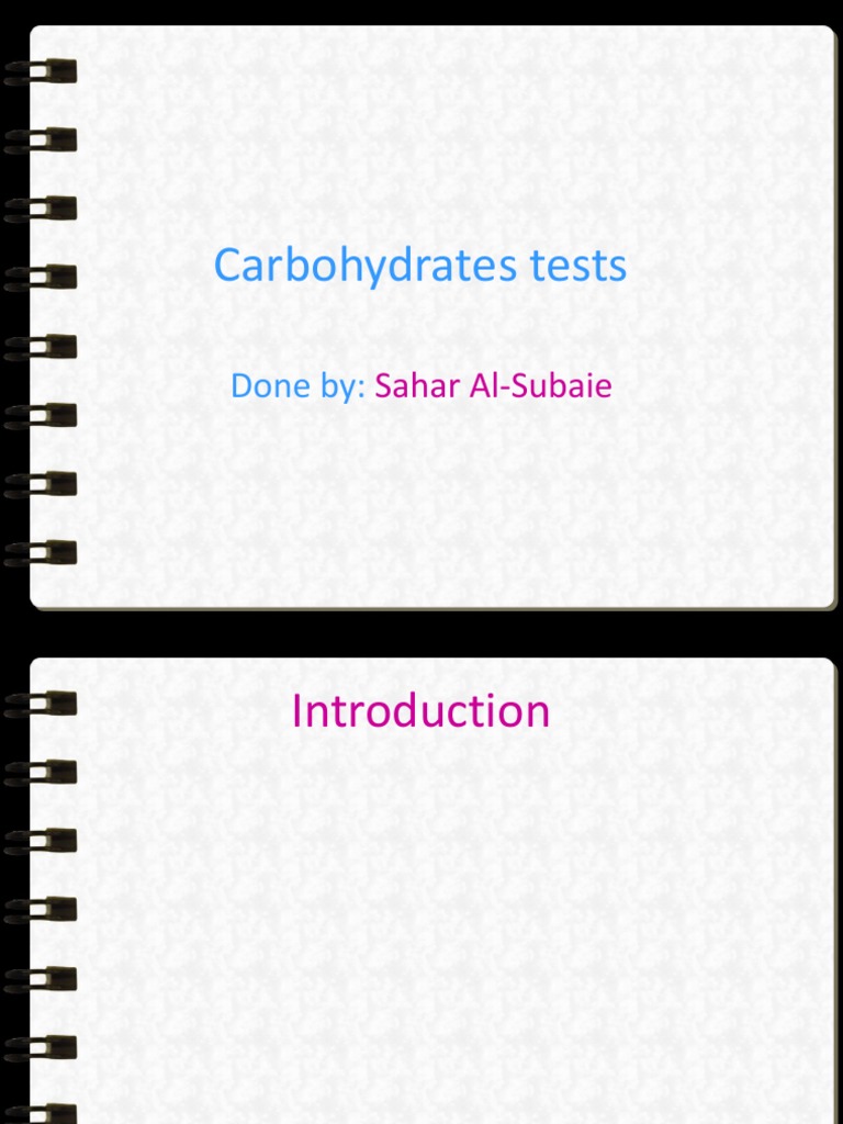 Carbohydrate Testing Guide | PDF | Cooking, Food & Wine | Technology ...