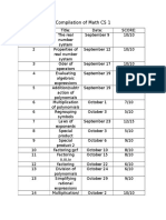 Compilation of Math CS 1