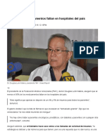 FMV 95 Porciento de Medicamentos Faltan en Hospitales Del País