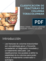 Clasificación de Fracturas de Columna Toracolumbar