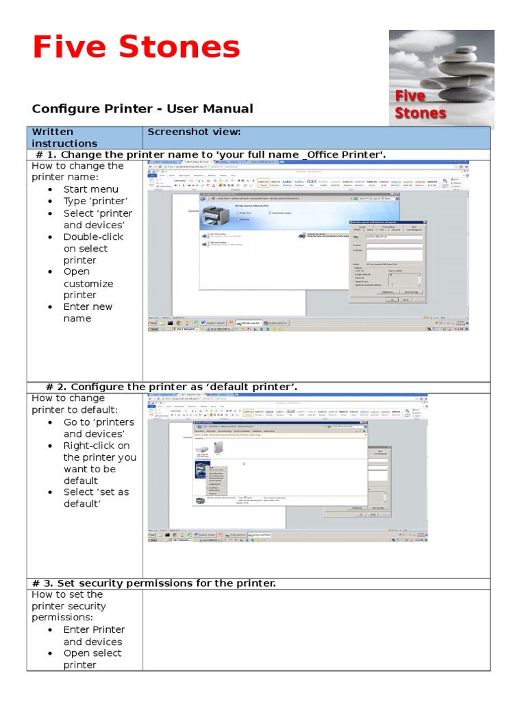 Printer Configuration User Manual | PDF