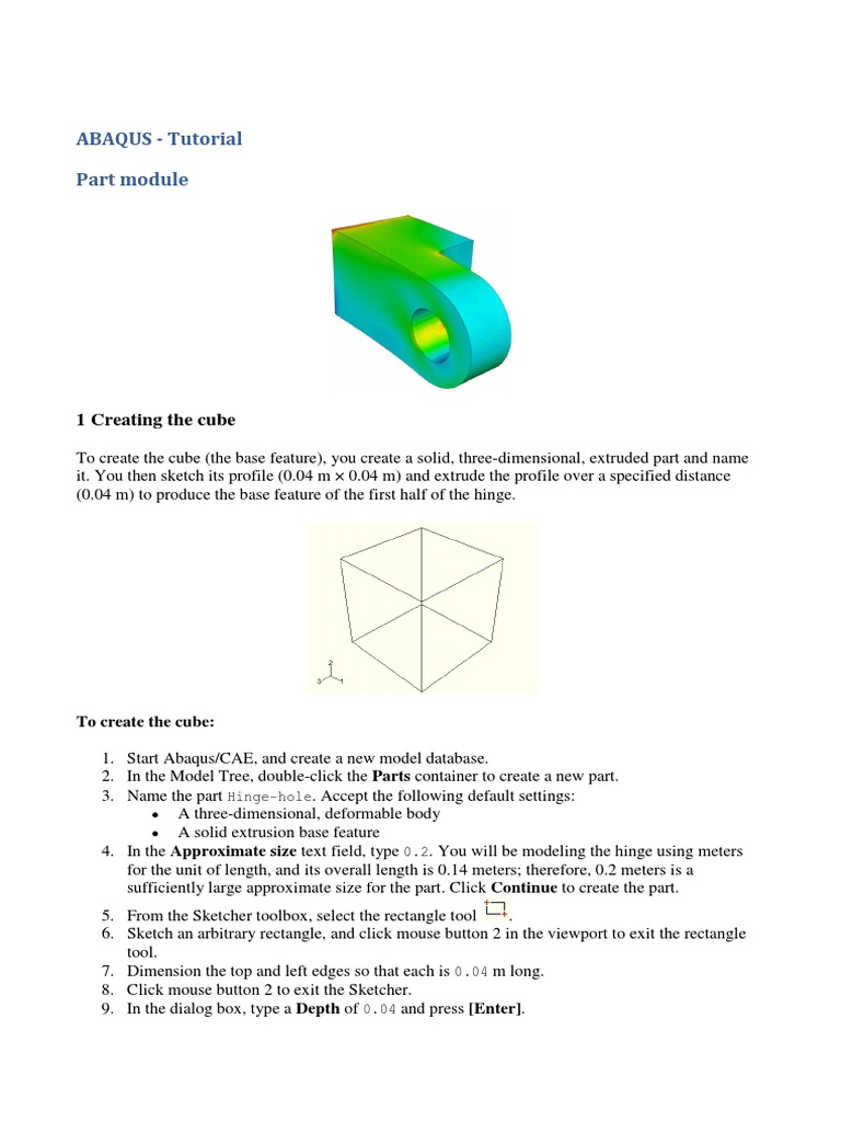 ABAQUS Tutorial PDF | PDF