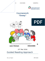 Coursework " Essay ": Guided Reading Approach