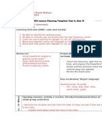 5 lesson plan monday 7 mar 