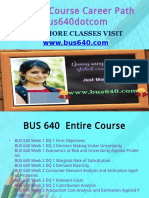 BUS 640 Course Career Path Begins Bus640dotcom