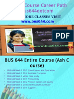 BUS 644 Course Career Path Begins Bus644dotcom