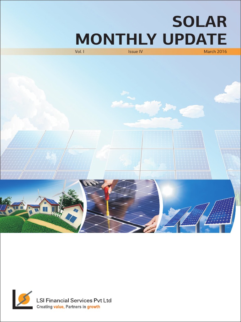 Solar Monthly Update March 2016 | PDF | Solar Power | Photovoltaics