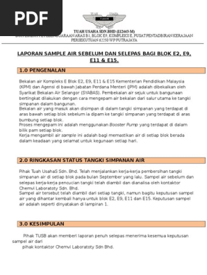 Laporan Sample Air Pdf