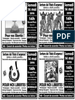 Etat d'urgence - Planche Flyer - Mobilisation du 14 mai.