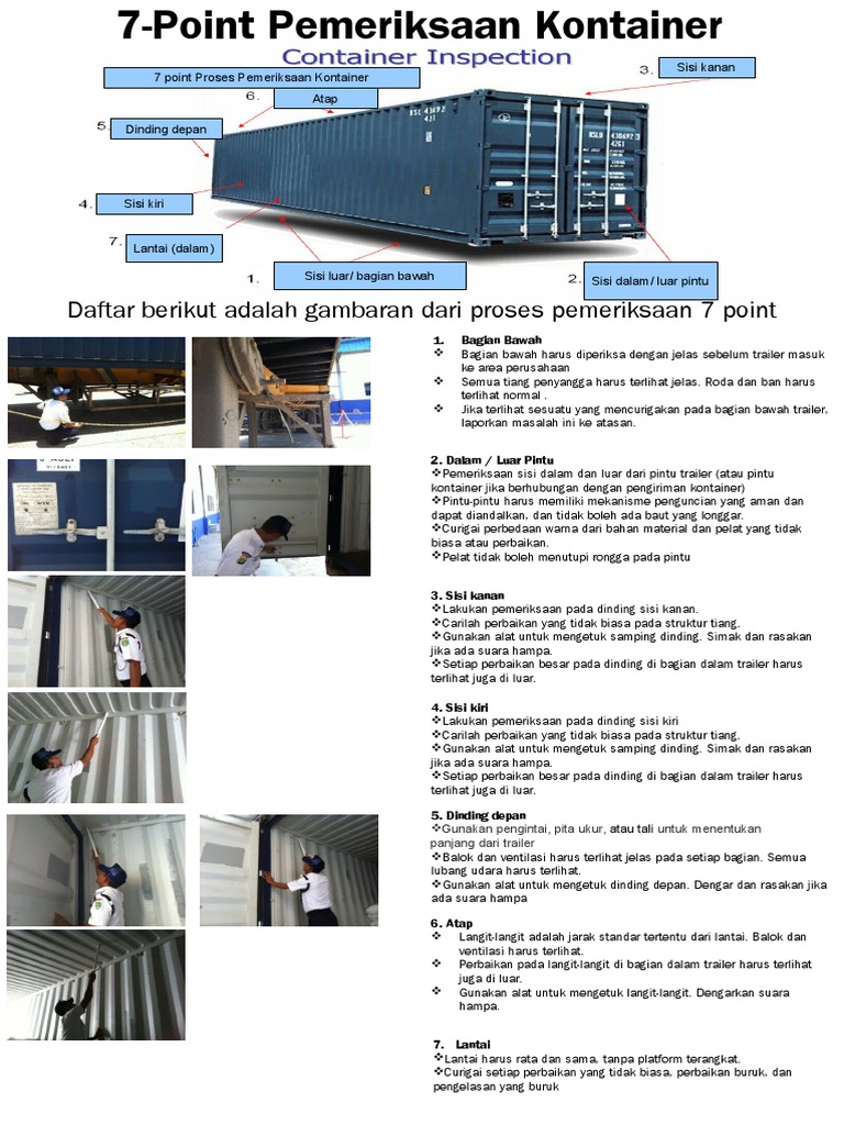 7-Point Checklist Inspeksi Kontainer | PDF