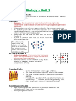 Biology - Unit 3: Dissolved Substances