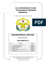 Resume Minggu Pertama Kelompok III