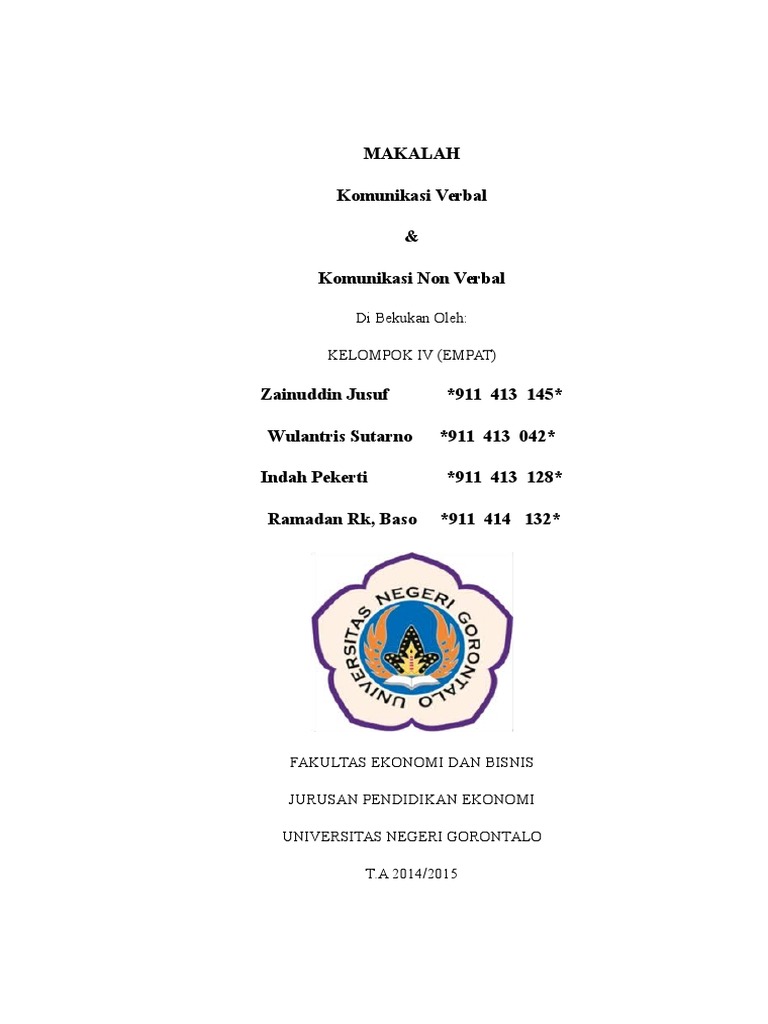 Makalah Komunikasi Verbal Non Verbal Docx