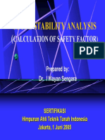 Analisa Stabilitas Lereng 2 by I Wayan Sengara