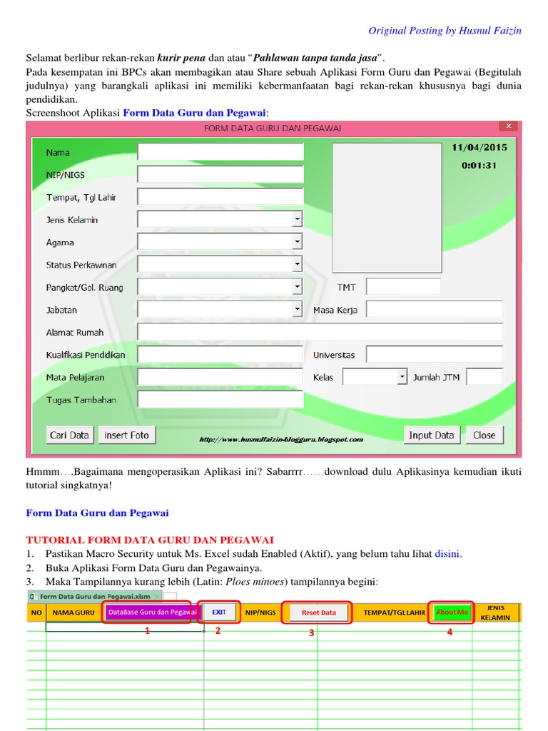 Aplikasi Form Data Guru dan Pegawai | PDF | Karier & Perkembangan ...