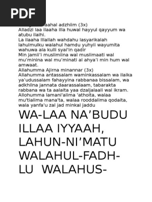 Zikir Ba Da Sholat Ok