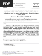Reduction of Paint Line Defects in Shock Absorber Through Six Sigma
