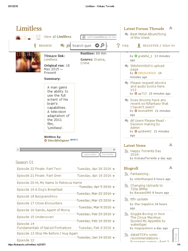 Limitless Kickass Torrents PDF Computing And Information