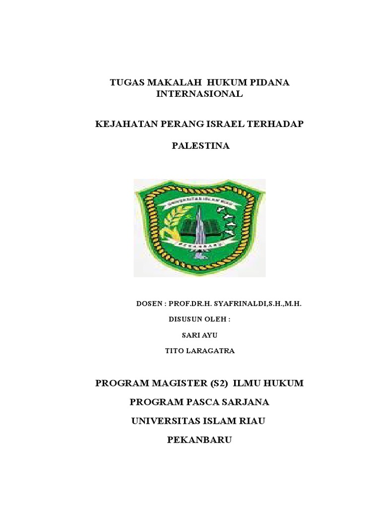 Tugas Makalah Hukum Pidana Internasional