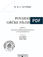 (I) W. K. C. Guthrie-Povijest Grčke Filozofije. Raniji Predsokratovci I Pitagorovci-Naklda Jurčić (2007)