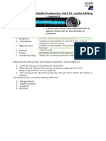 Handout - Audio Editing Unit 9 Lesson 2