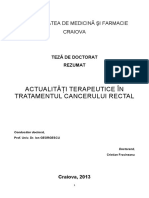 Actualitati Terapeutice in Tratamentul Cancerului Rectal(1)
