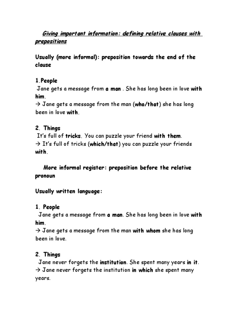 Defining Relative Clauses Explained | PDF | Foreign Language Studies
